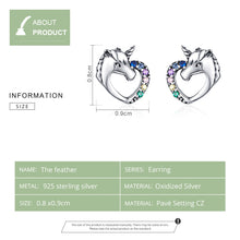 Load image into Gallery viewer, Silver Stud Earrings Silver Earrings Colored Zircon Silver Stud Earrings, SCE611
