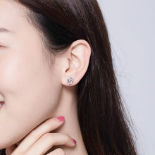 Load image into Gallery viewer, Silver Stud Earrings Silver Earrings Colored Zircon Silver Stud Earrings, SCE611