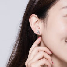 Load image into Gallery viewer, Silver Stud Earrings Silver Earrings Colored Zircon Silver Stud Earrings, SCE611