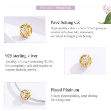 Load image into Gallery viewer, 925 Sterling Silver Golden Daisy Hollow Beaded DIY Bracelet Accessories, SCC1216