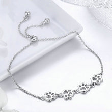 Load image into Gallery viewer, Cute Pet Claw Mark Bracelet S925 Sterling Silver Animal Drip Bracelet, SCB096