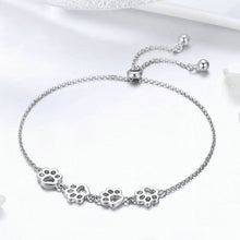 Load image into Gallery viewer, Cute Pet Claw Mark Bracelet S925 Sterling Silver Animal Drip Bracelet, SCB096