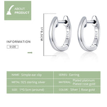 Load image into Gallery viewer, Simple Earrings Sterling Silver S925 Earrings Ear Buckles, Rose Gold, Silver, Gold
