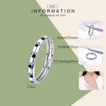 Load image into Gallery viewer, Pet Footprint Ring S925 Sterling Silver Oil Drop Ring, 5, 6, 7, 8, 9