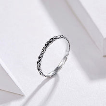 Load image into Gallery viewer, Vintage Pattern Sterling Silver Ring S925 Fashion Pattern Ring, 6 US Size, 7 US Size, 8 US Size, 9 US Size
