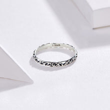Load image into Gallery viewer, Vintage Pattern Sterling Silver Ring S925 Fashion Pattern Ring, 6 US Size, 7 US Size, 8 US Size, 9 US Size