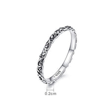 Load image into Gallery viewer, Vintage Pattern Sterling Silver Ring S925 Fashion Pattern Ring, 6 US Size, 7 US Size, 8 US Size, 9 US Size