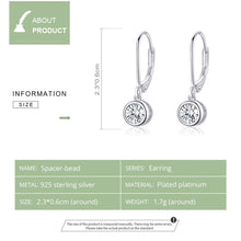 Load image into Gallery viewer, Sterling Silver S925 Earrings Simple Zircon Earrings, SCE747