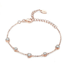 Load image into Gallery viewer, Rose Gold Plated Zircon Bracelet S925 Sterling Silver Female Bracelet, SCB097