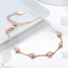 Load image into Gallery viewer, Rose Gold Plated Zircon Bracelet S925 Sterling Silver Female Bracelet, SCB097