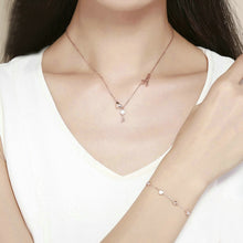 Load image into Gallery viewer, Rose Gold Plated Zircon Bracelet S925 Sterling Silver Female Bracelet, SCB097