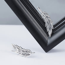 Load image into Gallery viewer, Diamond Leaf Silver Earrings Female S925 Sterling Silver Earrings, SCE215