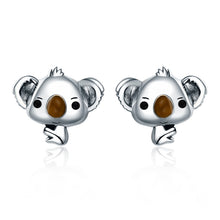 Load image into Gallery viewer, Koala Sterling Silver Ladies Gemstone Earrings, SCE381
