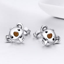 Load image into Gallery viewer, Koala Sterling Silver Ladies Gemstone Earrings, SCE381
