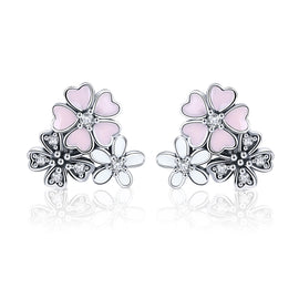 Daisy Flower Sterling Silver Earrings Temperament Female Earrings, SCE400