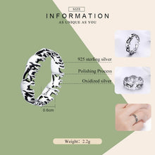 Load image into Gallery viewer, S925 Sterling Silver Ring Elephant Family Vintage Inlaid Ring, 6 US Size, 7 US Size, 8 US Size, 9 US Size