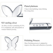Load image into Gallery viewer, Sterling Silver Butterfly Earrings Fresh Simple and Compact Platinum-plated Girls Earrings, SCE775