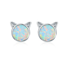 Load image into Gallery viewer, DIY Earrings Cat Sterling Silver Earrings Zircon Earrings