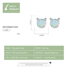 Load image into Gallery viewer, DIY Earrings Cat Sterling Silver Earrings Zircon Earrings