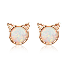 Load image into Gallery viewer, DIY Earrings Cat Sterling Silver Earrings Zircon Earrings