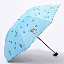 Load image into Gallery viewer, Cartoon Creative Children Umbrella Sunscreen Vinyl Small Fresh Folding Umbrella, Sky Blue, Purple, Pink, Navy