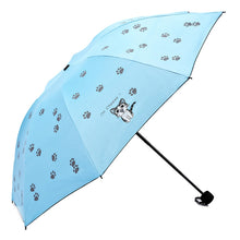 Load image into Gallery viewer, Cartoon Creative Children Umbrella Sunscreen Vinyl Small Fresh Folding Umbrella, Sky Blue, Purple, Pink, Navy