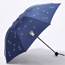 Load image into Gallery viewer, Cartoon Creative Children Umbrella Sunscreen Vinyl Small Fresh Folding Umbrella, Sky Blue, Purple, Pink, Navy