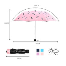 Load image into Gallery viewer, Cartoon Creative Children Umbrella Sunscreen Vinyl Small Fresh Folding Umbrella, Sky Blue, Purple, Pink, Navy