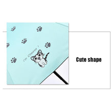 Load image into Gallery viewer, Cartoon Creative Children Umbrella Sunscreen Vinyl Small Fresh Folding Umbrella, Sky Blue, Purple, Pink, Navy