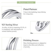Load image into Gallery viewer, S925 Sterling Silver Platinum Plated Ring Simple Fashion Open Ring, SCR483