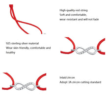 Load image into Gallery viewer, Red String S925 Sterling Silver Bracelet Fashion Bracelet for Girls, SCB176