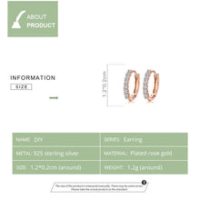Load image into Gallery viewer, S925 Sterling Silver Jewelry Earrings Inlaid Zircon Earrings