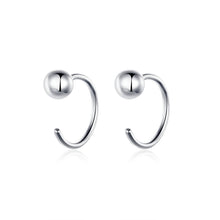 Load image into Gallery viewer, Sterling Silver Earrings Simple Platinum-plated Earrings Temperament Small Ball Earrings, SCE782-A
