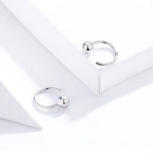 Load image into Gallery viewer, Sterling Silver Earrings Simple Platinum-plated Earrings Temperament Small Ball Earrings, SCE782-A