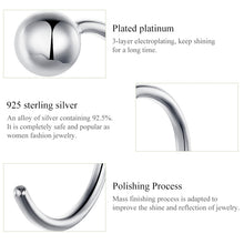 Load image into Gallery viewer, Sterling Silver Earrings Simple Platinum-plated Earrings Temperament Small Ball Earrings, SCE782-A