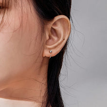 Load image into Gallery viewer, Sterling Silver Earrings Simple Platinum-plated Earrings Temperament Small Ball Earrings, SCE782-A