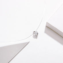 Load image into Gallery viewer, Invisible Fish Line Necklace Zircon Pendant S925 Sterling Silver Necklace, SCN332