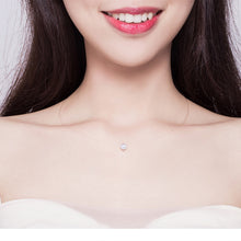 Load image into Gallery viewer, Invisible Fish Line Necklace Zircon Pendant S925 Sterling Silver Necklace, SCN332