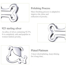 Load image into Gallery viewer, Sterling Silver Hollow Dog Bone Earrings Simple Jewelry, SCE649