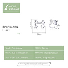 Load image into Gallery viewer, Sterling Silver Hollow Dog Bone Earrings Simple Jewelry, SCE649