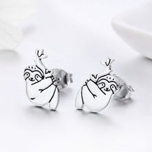 Load image into Gallery viewer, Animal Sloth Earrings Sterling Silver Simple Earrings, SCE327