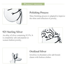 Load image into Gallery viewer, Animal Sloth Earrings Sterling Silver Simple Earrings, SCE327