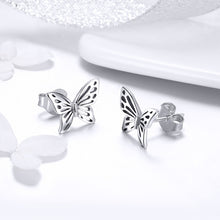 Load image into Gallery viewer, S925 Sterling Silver Butterfly Earrings, SCE452