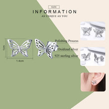 Load image into Gallery viewer, S925 Sterling Silver Butterfly Earrings, SCE452