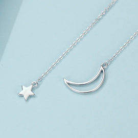 Stars Moon S925 Sterling Silver Necklace, SCN108