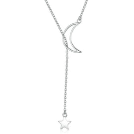 Stars Moon S925 Sterling Silver Necklace, SCN108