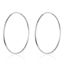 Load image into Gallery viewer, Big Circle Earrings Simple Platinum-plated Sterling Silver S925 Earrings, SCE711
