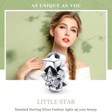 Load image into Gallery viewer, S925 Sterling Silver Small Star Bead Inlaid Zircon Necklace Bracelet Pendant