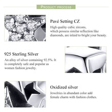 Load image into Gallery viewer, S925 Sterling Silver Small Star Bead Inlaid Zircon Necklace Bracelet Pendant