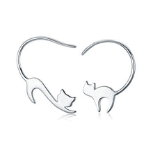 Load image into Gallery viewer, Naughty Cat S925 Sterling Silver Earrings, SCE073